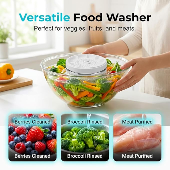 Auiepet Fruit and Vegetable Washing Machine, 2026 New Fruit Cleaner Device with Titanium Electrolysis Purification, Waterproof Fruit and Vegetable Purifier Clean Produce for Home Kitchen (1)