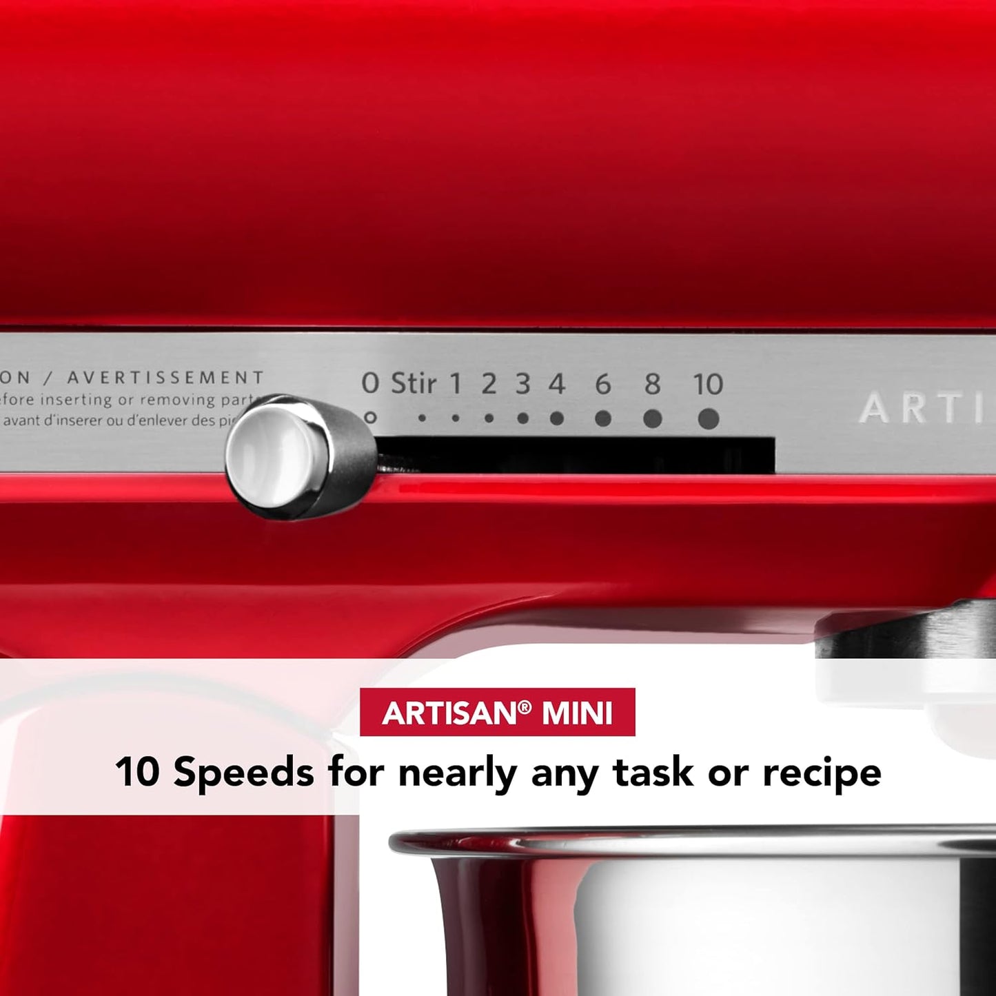 KitchenAid Artisan Mini 3.5 Quart Tilt-Head Stand Mixer - KSM3316X - Candy Apple Red