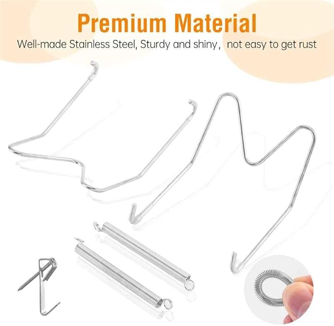 Bilillo 12 Pieces Invisible Wall Plate Hangers 6/8/10 Inches Wall Plate Hangers Stainless Steel Decorative with 12 Pieces Hook with Nails Suitable for 6-11 inch Decorative Antique and Arts(Silver)