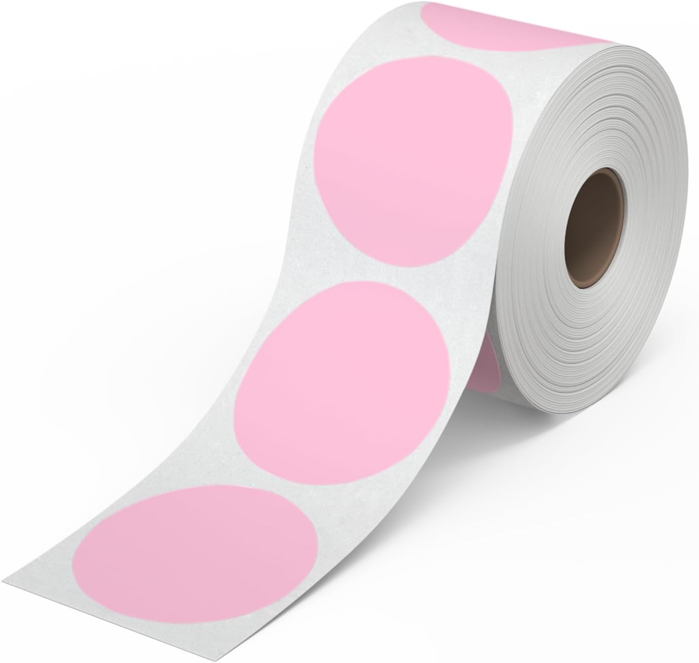 Rollo Circle Thermal Labels 2 Inch - Roll of 1,000 Round Sticker Labels - Multi-Purpose Direct Thermal Printer Stickers 2x2 (Pink)