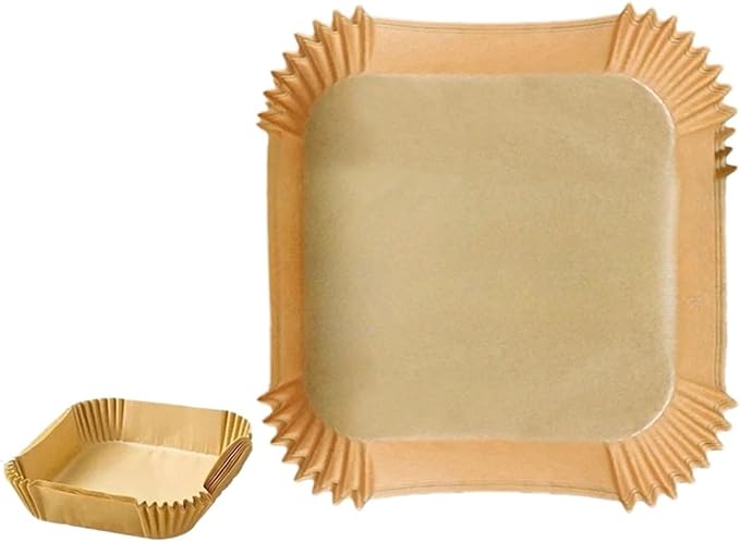 Large Air Fryer Disposable Paper Liners Nonstick 23cm Oven Airfryer Parchment Baking Paper ，Compatible For Ninja，Compatible For COSORI ，Grill Cooking Basket(16cm square,250 Pcs)