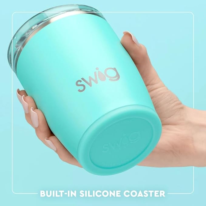 Swig Life 12oz Insulated Tumbler, Travel Coffee Tumbler with Lid, Cup Holder Friendly Travel Coffee Mug, Stainless Steel, 12 oz Reusable Insulated Coffee Mug (Saturdays in Gainesville)