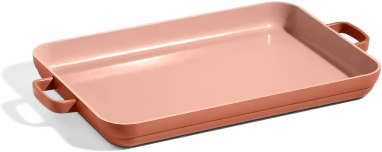 Our Place Griddle Pan - Versatile Nonstick Ceramic Sheet Pan & Stovetop Griddle | Toxin-Free, Dual-Use, with Ergonomic Handles | 5 Qt Capacity, Oven Safe Up to 450°F | Spice