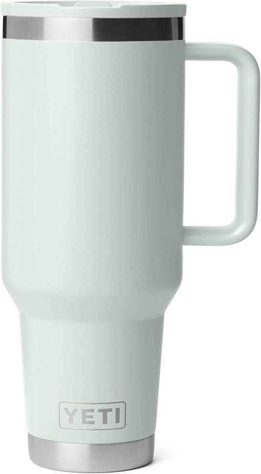 YETI Rambler 40 oz Travel Mug with Flip Straw Lid – Stainless Steel, Vacuum Insulated, Leakproof, Cup Holder Friendly