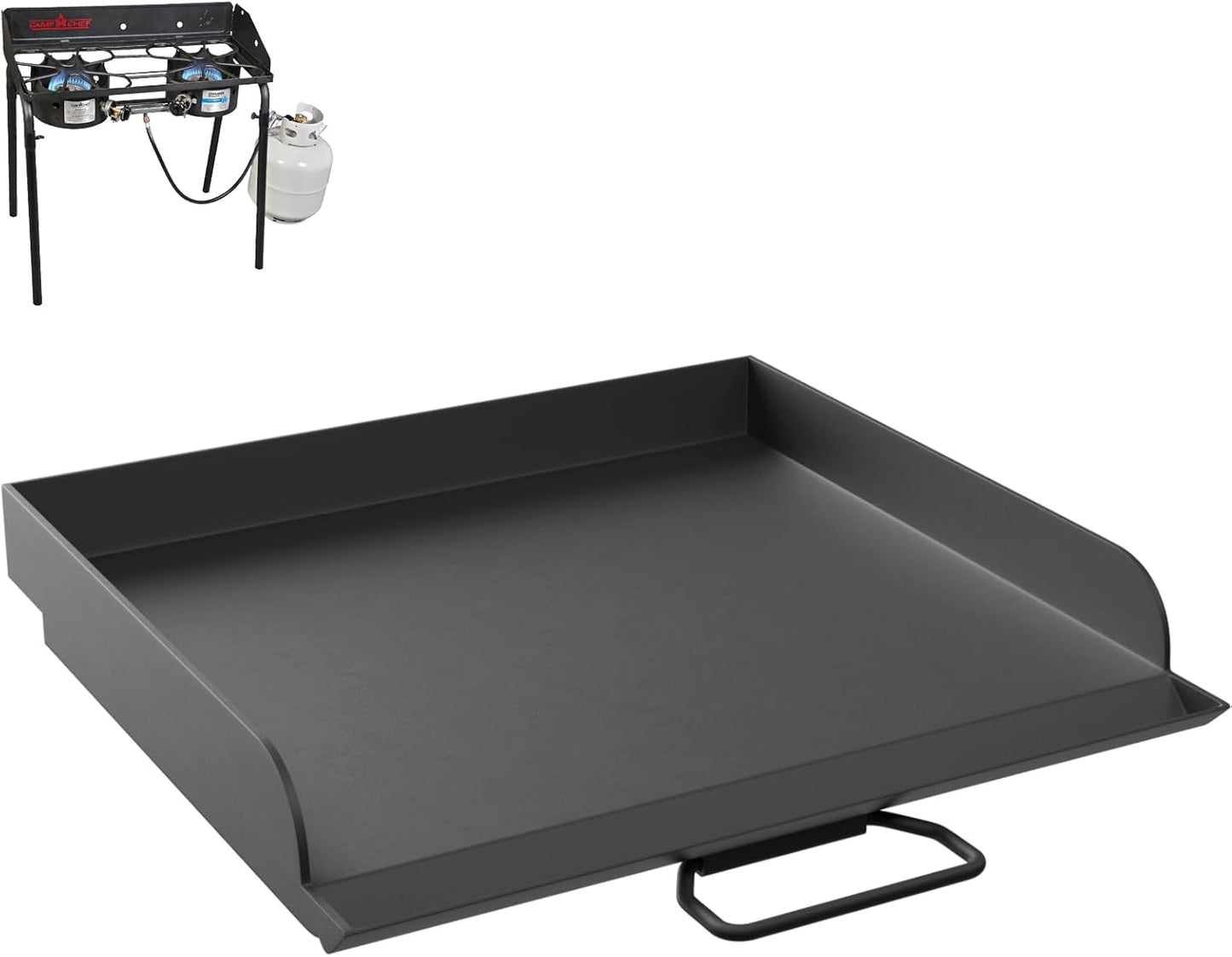 14" x 16" Universal Flat Top Griddle for Camp Chef EX280LW YK60LW EX90LW EX60LW SB30D EX60FP DB60D EX60P EX60B, Fry Griddle Pan for Most Double Burner Stove/14" Cook System Single & Gas Grill