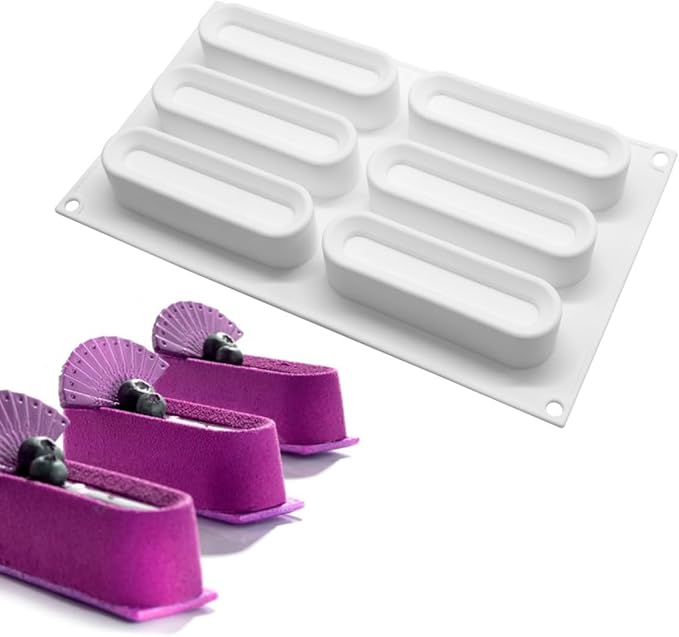mostsom Silicone Molds Baking Mold for Mousse Cake, Silicone Mold for Chocolate, French Dessert Mold for Pastry Chocolate, Reusable Non-Stick Easy Release Baking Molds (A_ Ellipse)