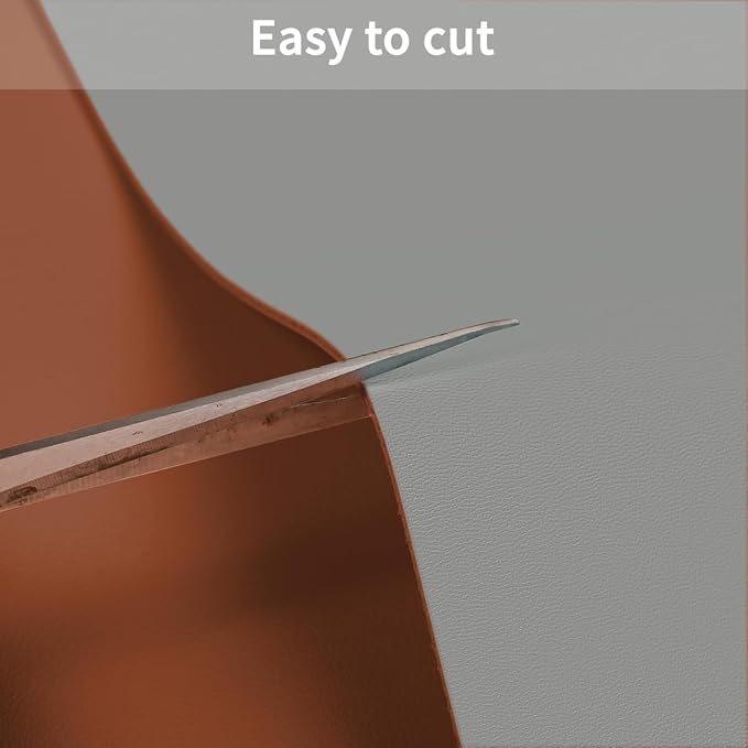 Leather Table Cover,1.8mm Thick,12x90 Inch Table Protector,Glass Table Protector,Table Sticker Cover,Desk Covers On Top of Desks.(Brown+Gray,12x90)