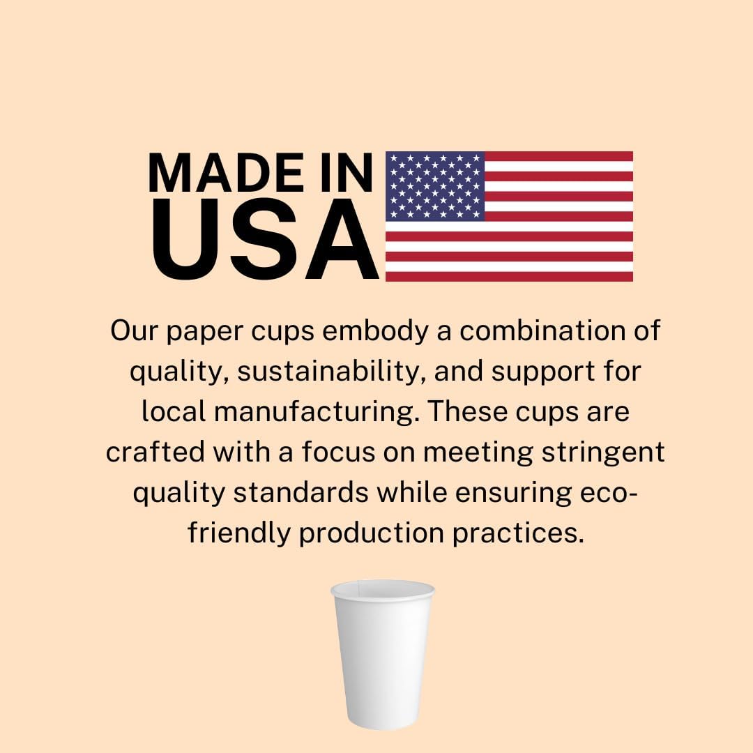 Paper Cups 4 oz 1000 Pack for Coffee & Espresso | Bulk 1000 Count for Home, Office, Restaurants & Parties | Recyclable Disposable 4 Ounce To-Go Cups for Hot Drinks