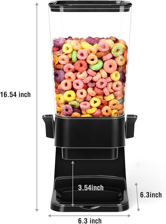 Cereal Dispenser Countertop with 2 Pack Bowls and Spoons 5.5 Qt Large Cereal Storage Container Holder for Pantry Dry Food Nut Dispenser Snack Candy Organizer Kitchen Organization for Oatmeal Granola