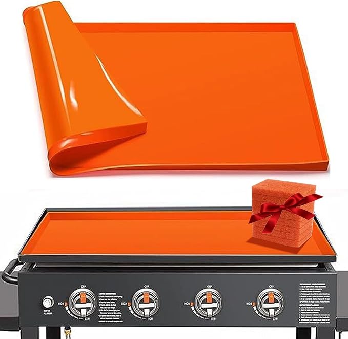 Karrong 36"" Silicone Griddle Cover for Blackstone, Large Grill Mat BBQ Grill for Blackstone Kitchen Cooking & Countertop Griddle Accessories, Protects Griddle from Rodents, Insects, Dirt