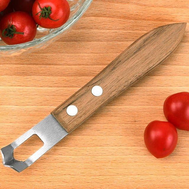 1 Pc Brown Lightweight Channel Knife and Lemon Zester Tool- Stainless Steel Peeler With Ultra Sharp Rind Twist Tool for Orange and Citrus Fruit - Kitchen Grater, Slicer