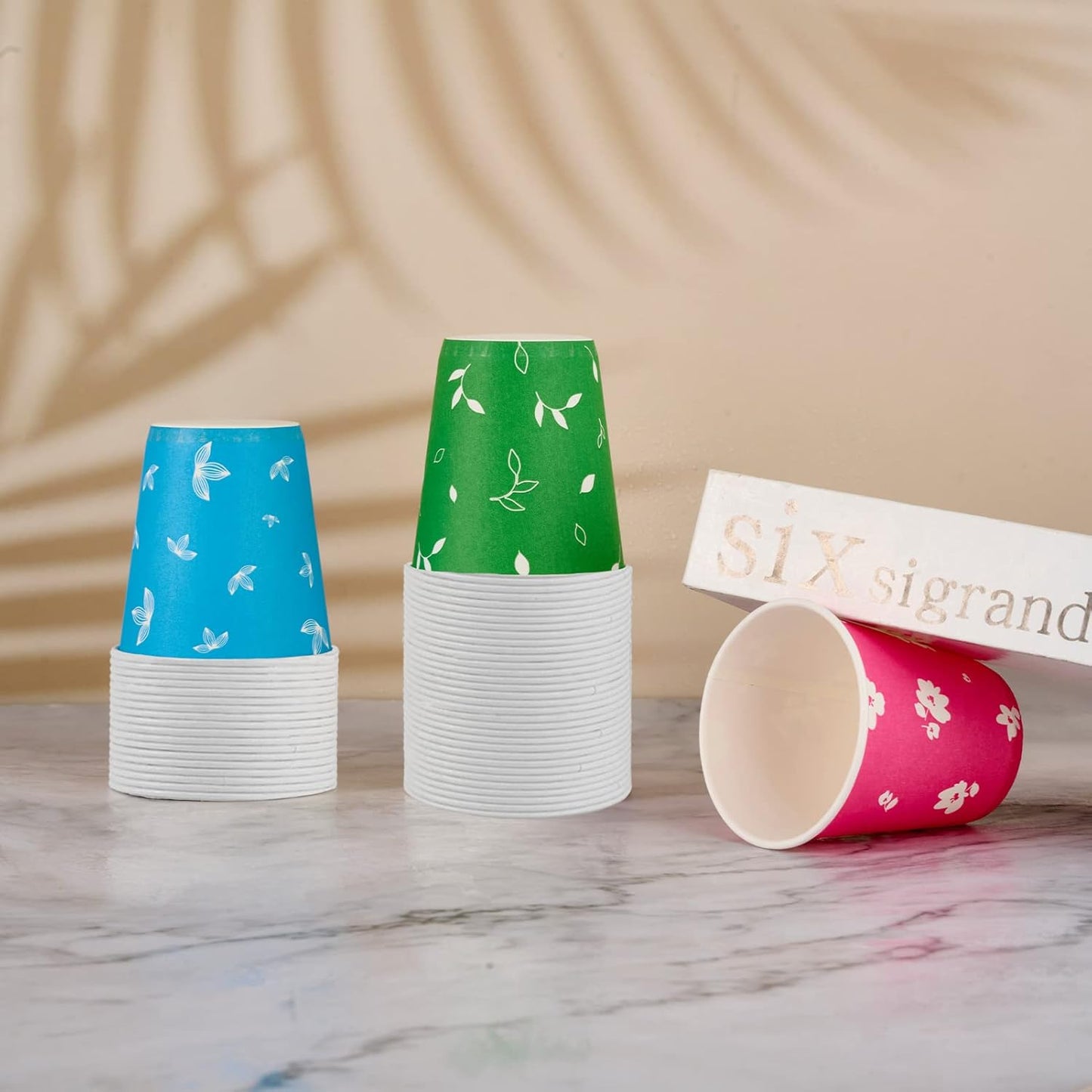 LITOPAK 600 Pack 5 oz Paper Cups, Colorful Disposable Mouthwash Cups, Small Disposable Cups, Mini Paper Cups for Parties, Picnics, Barbecues, Travel and Events