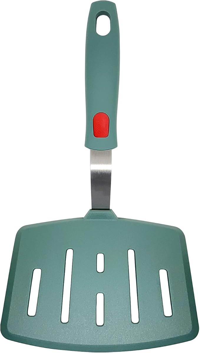 Silicone Spatula Turner, Heat Resistant Pancake Spatulas for Nonstick Cookware Pan, Wide Slotted Omelette Egg Spatula Fish Spatula Cooking Spatula for Kitchen Use Thin Flexible Spatula Dishwasher Safe
