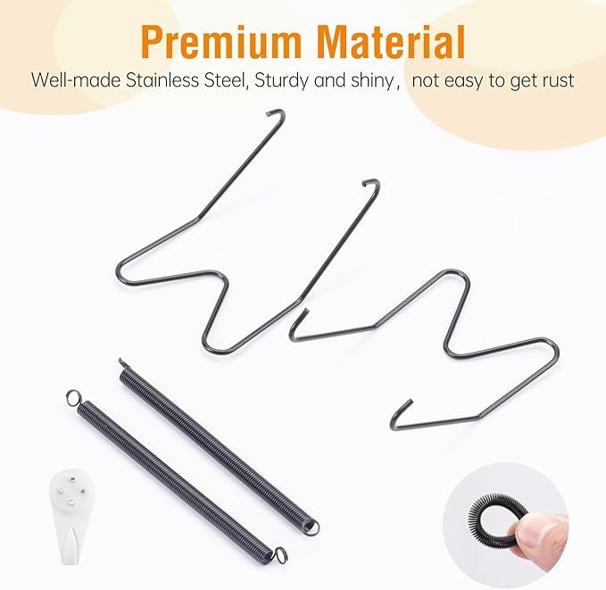 Bilillo 15-Piece Stainless Steel Wall Plate Hangers, 4/6/8 Inch Invisible Decorative Wire Plate Holders with 15 Pieces Wall Hooks for 4 to 10 Inch (Black)