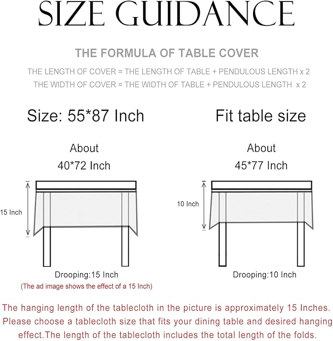 patdrea Designer Green French Linen Rectangular Tablecloth,Vintage Durable Floral Table Cloth,Decorative Table Cover for Kitchen Dining,Parties,Party,Christmas,Thanksgiving,55"x87"-Warbler