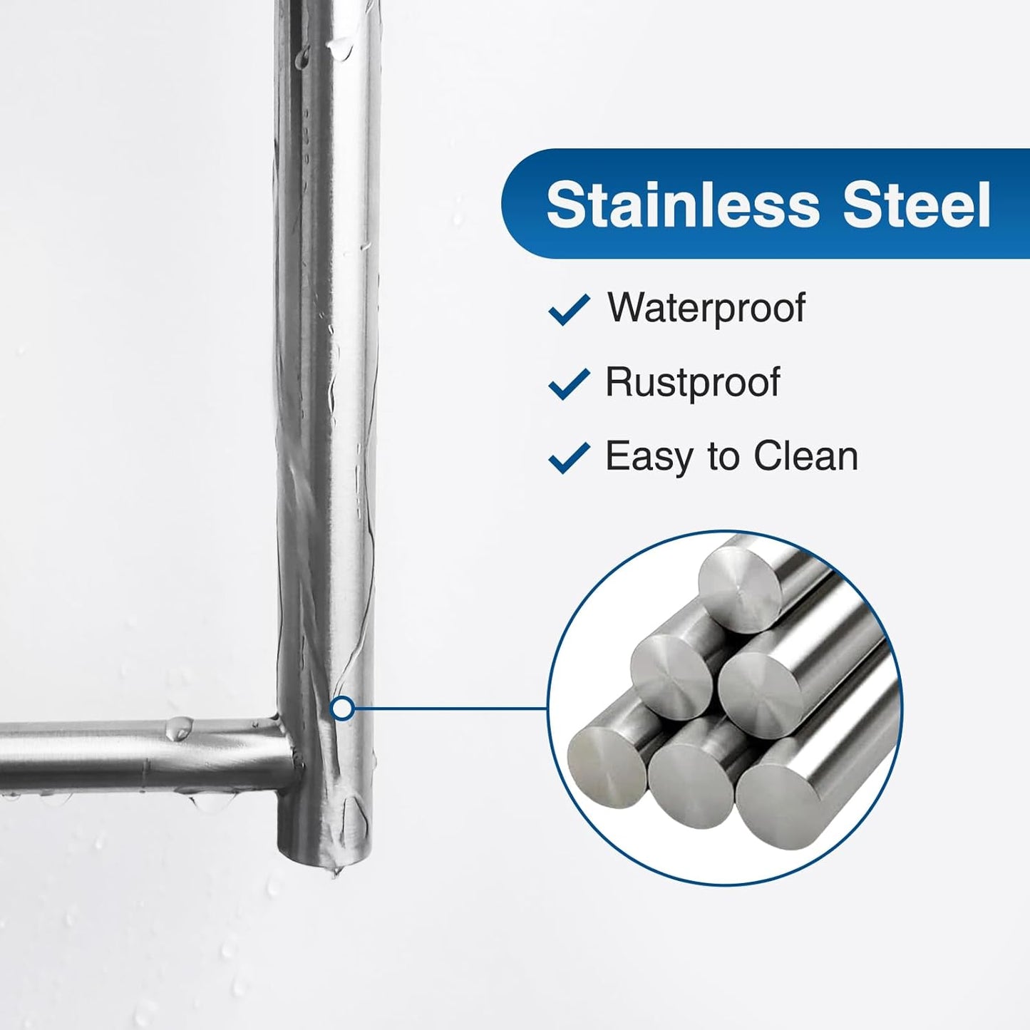 Paper Towel Holder - Self-Adhesive or Drilling, Brushed Nickel Wall Mounted Rack - SUS304 Stainless Steel Kitchen Roll Holder Under Cabinet (2 Pack)