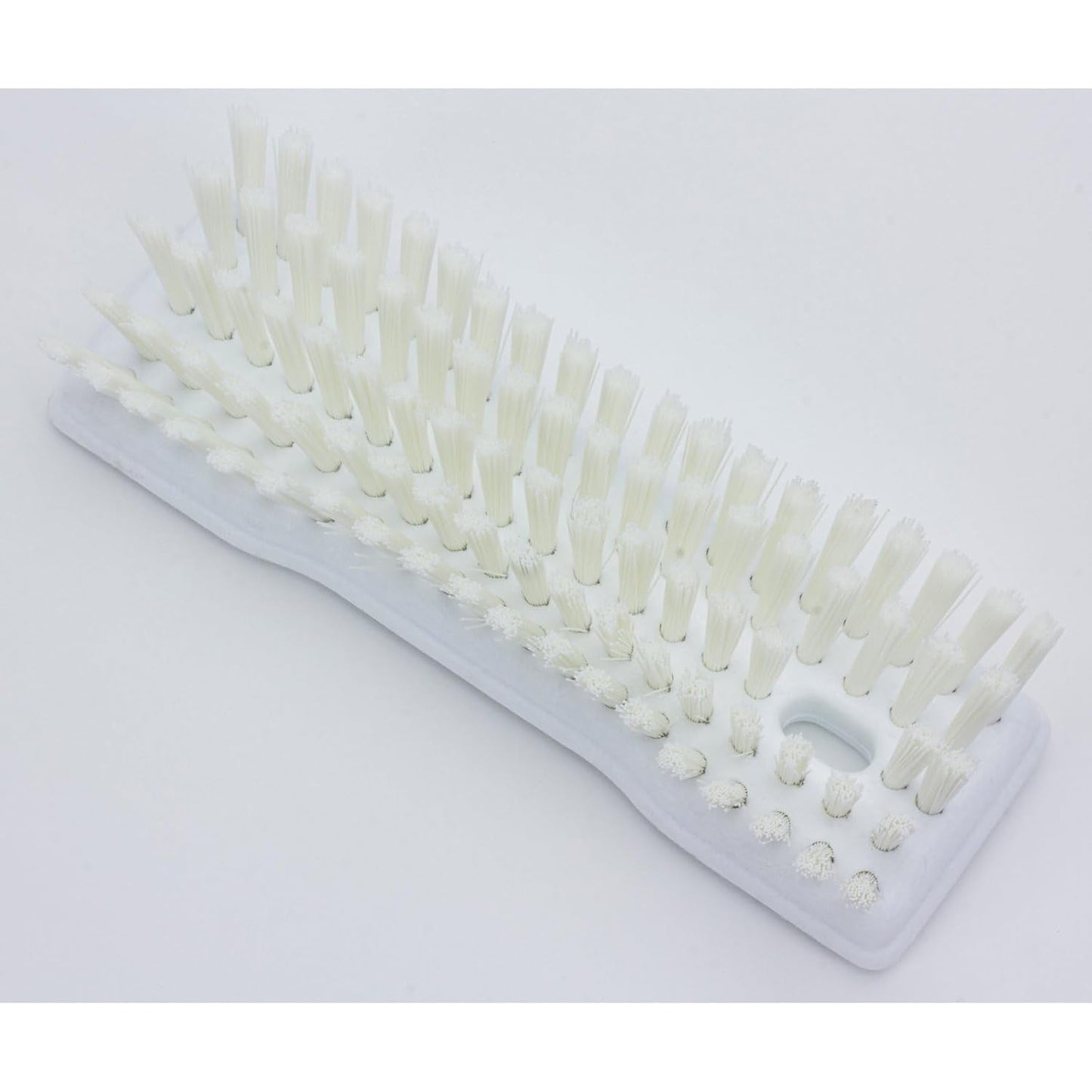 SPARTA Comfort Grip Scrub Brush Hand Brush for Bathroom, Kitchens, Countertop, Plastic, 8 Inches, White