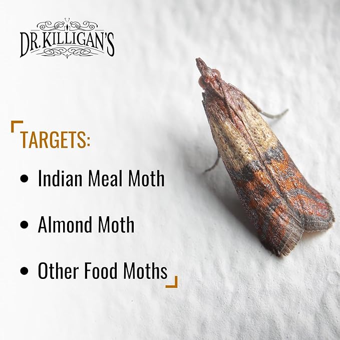 Dr. Killigan's Premium Double Potent Pantry Moth Traps with Pheromones Prime, Sticky Indian Meal Moth Traps for House, How to Get Rid of Moths in House (20 Pack, Blue)