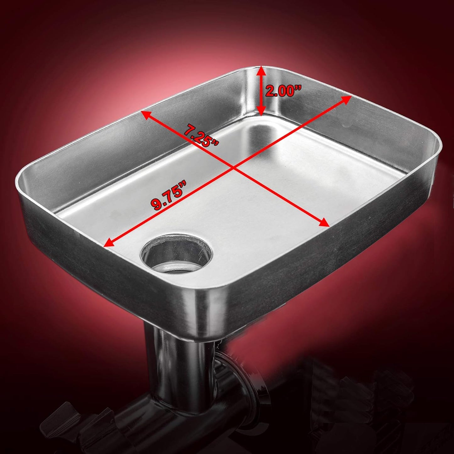 Magnum 1800W Electric Meat Grinder | Grinds Soft Bones | High-Capacity Meat Tray | 6 Grinding Plates | 3 Stainless Steel Blades | Sausage Stuffer | Kubbe Maker & More Included