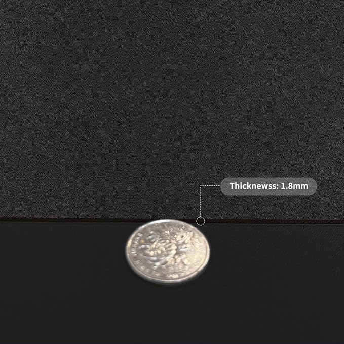 Leather Dresser Cover,1.8mm Thick,14x90 Inch,Dresser Protector Top,Dresser Top Protector,Dresser Cover Top,Dresser Top Cover,Dresser Cover Top for Bedroom.(Black+Black,14x90)