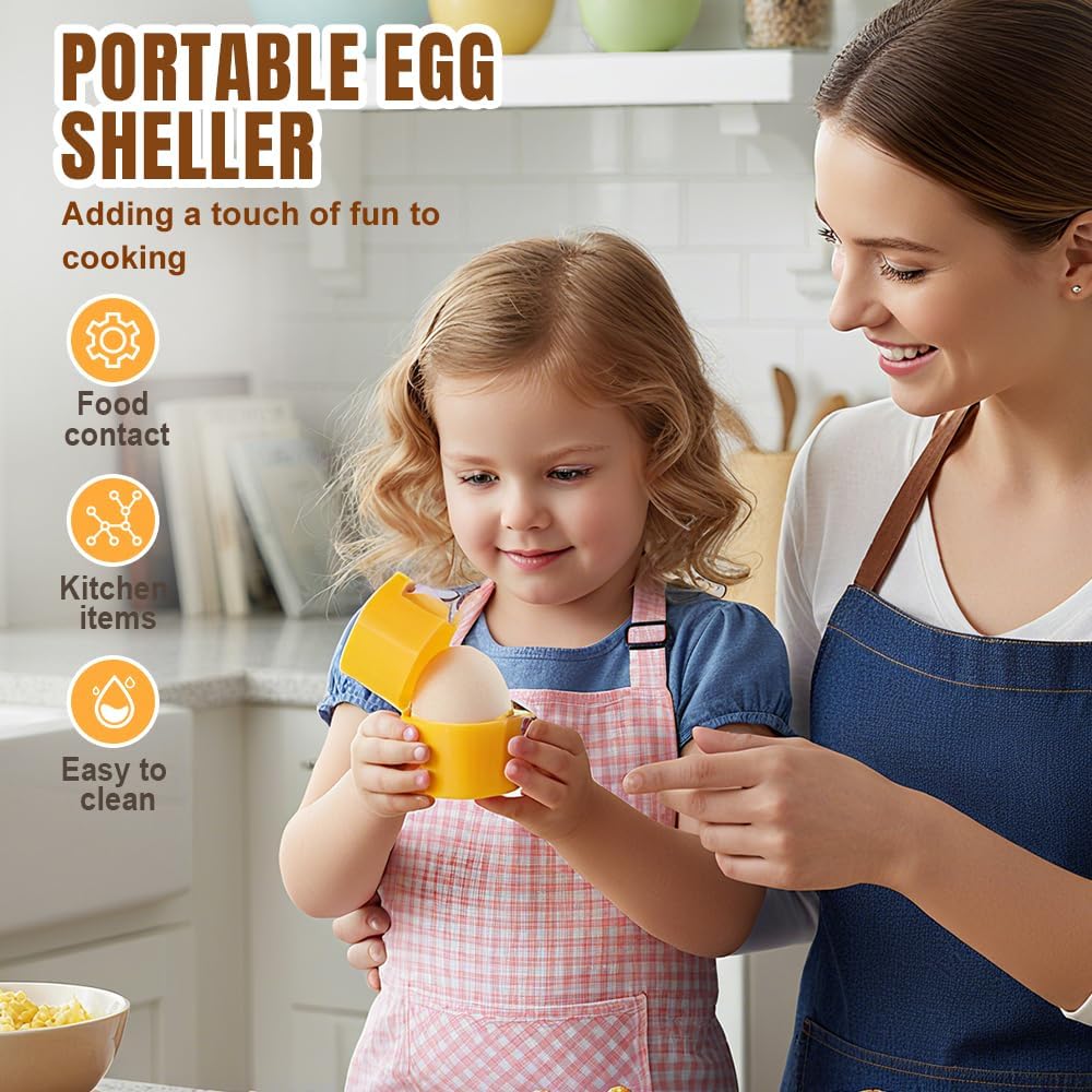 2026 New Egg opener, Egg Shell Separator for Raw Eggs Gadgets Cracker Tool, Upgrade Stainless Steel Egg Cutter Egg Cracker Tool Multifunctional Egg Cutter Multipack (4, Orange)