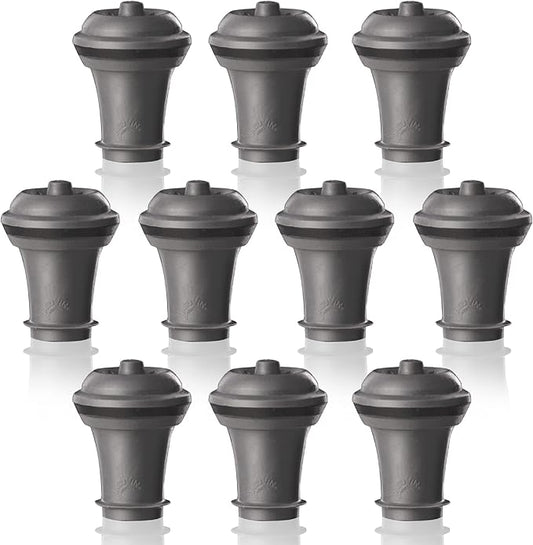Vacu Vin Wine Saver Vacuum Stoppers – Set of 10 – Airtight Seal for Opened Bottles – Preserves Wine Freshness Up to 10 Days – Reusable & Dishwasher Safe – Compatible with Vacu Vin Wine Saver Pump