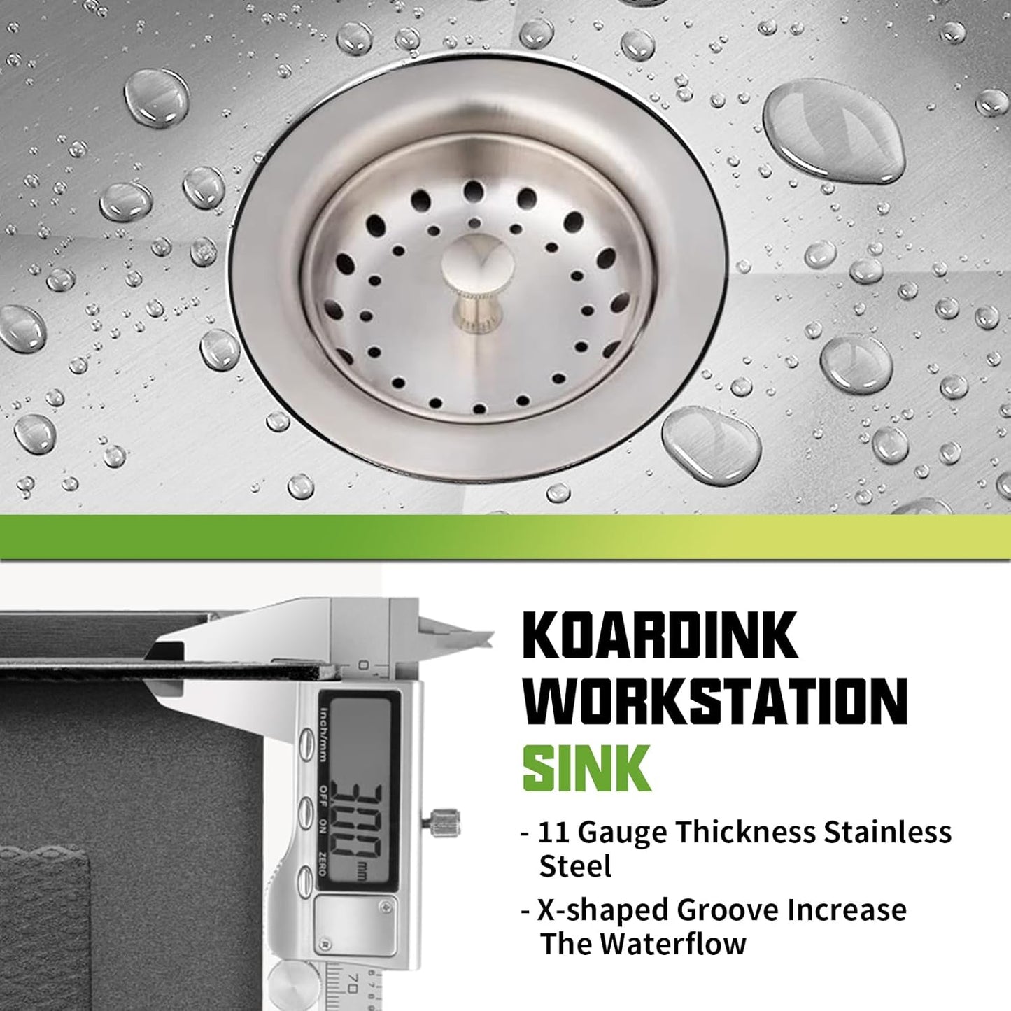 30x18 In Drop Inch Kitchen Sink-Stainless Steel Topmount Modern Single Bowl Kitchen Sink Come With Silicon Mat, Drain Strainer Set Offer Large Basin And Compatibility With Various Kitchen&Bar Style