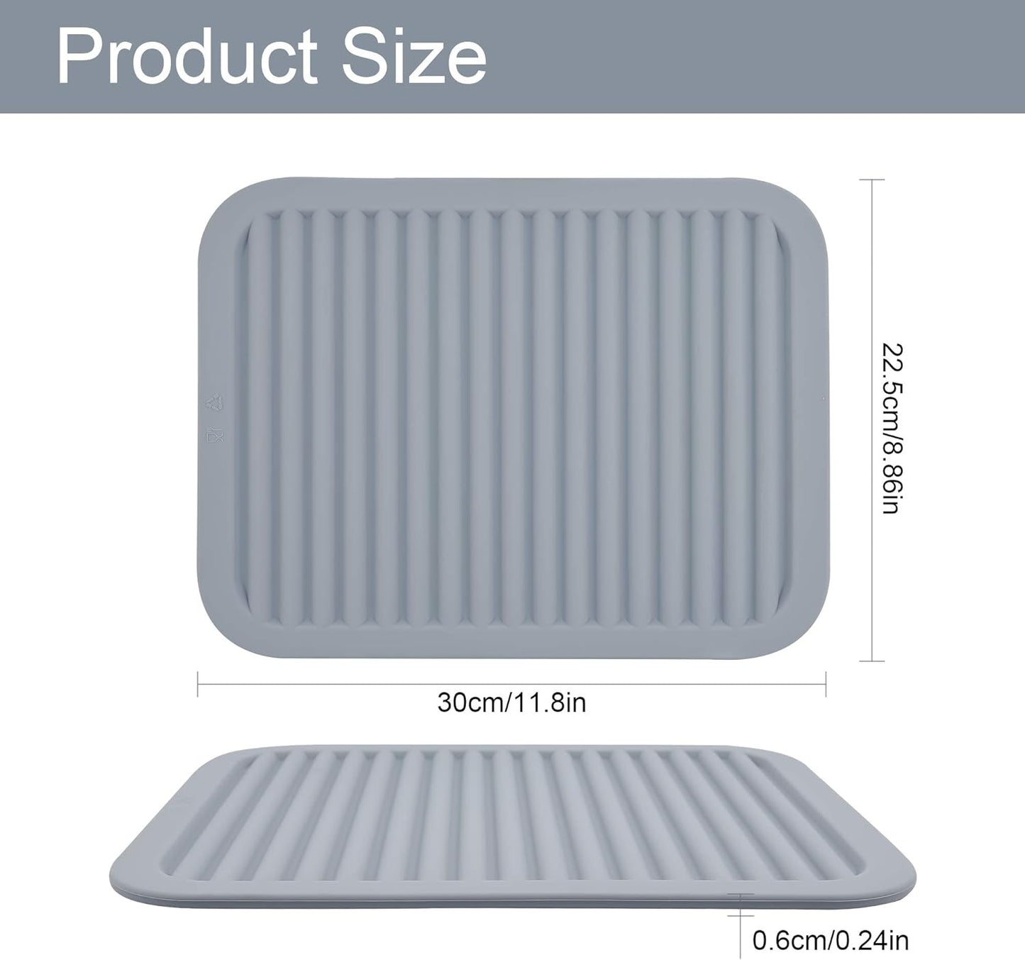 Silicone Trivets for Hot Dishes, Hot Pads for Kitchen-Versatile Trivet Mat for Hot Pots&Pans-Heat Resistant Mats for Counter&Table, Silicone Pot Holders-Dishes Drying Mat (9x12) Pack 2 Purple