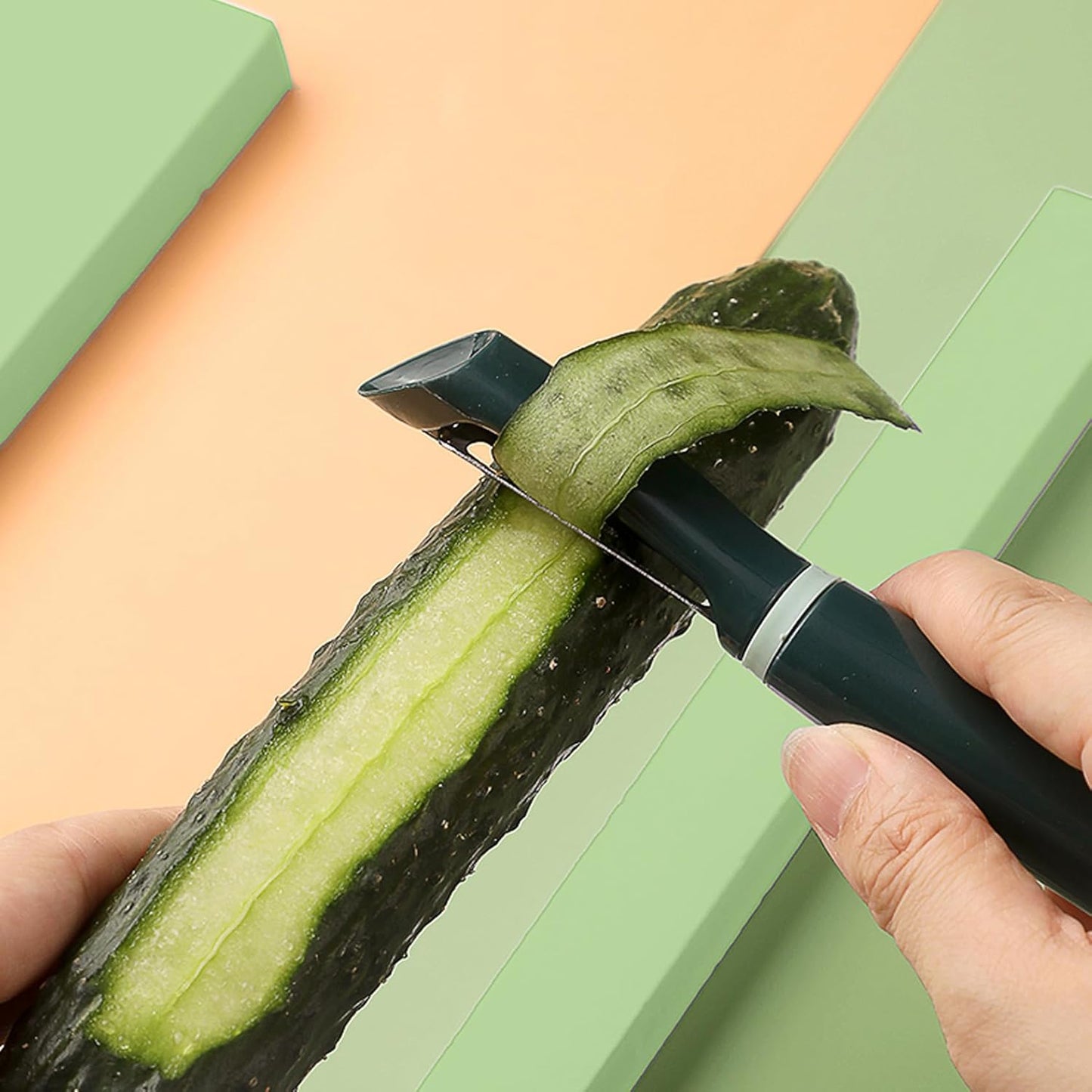 10 Pack Vegetable Potato Peeler for Kitchen,Ergonomic Soft-Touch Handle-Black (Aquamarine, 10 Pack)