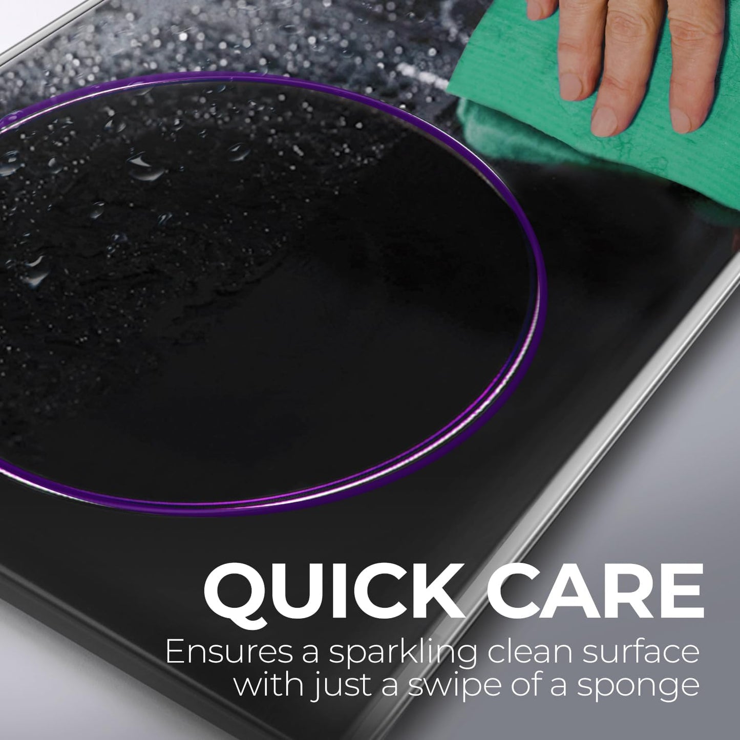 EconoHome Superconductor Portable Electric Stove - 1500W Extra Thin (0.71") & Suitable for All Types of Cookware Portable Cooktop with Touch Panel, Timer, Adjustable Heating Power, Auto-Shutdown