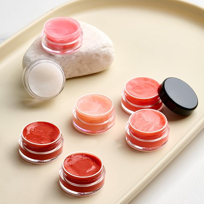 50 Pack 5 Gram 0.17OZ Clear Plastic Containers with Lids, Small Round Cosmetic Jars Makeup Travel Containers Jar for Cream, Bead, Eye Shadow, Samples, Jewelry, Lotions, Powders, Glitters Lip Gloss