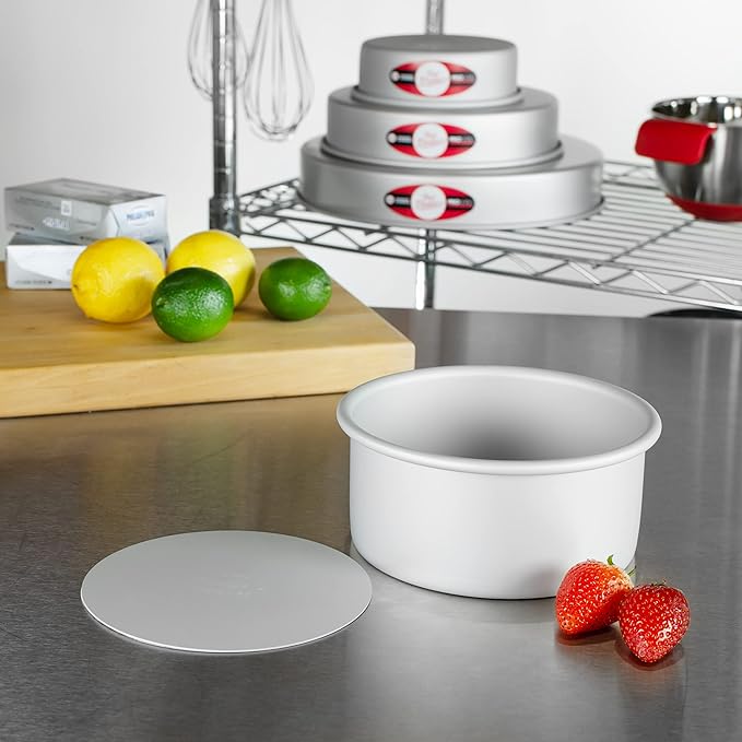 Fat Daddio's PCC-63 Round Cheesecake Pan, 6 x 3 Inch, Silver