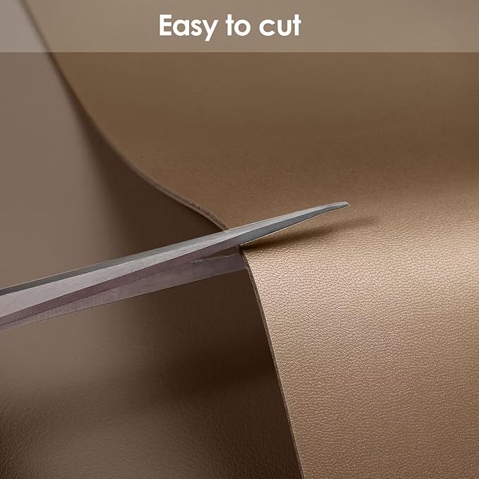 Leather Dresser Cover,1.8mm Thick,14x60 Inch,Dresser Protector Top,Dresser Top Protector,Dresser Cover Top,Dresser Top Cover,Dresser Cover Top for Bedroom.(Mud Color+Champagne Gold,14x60)