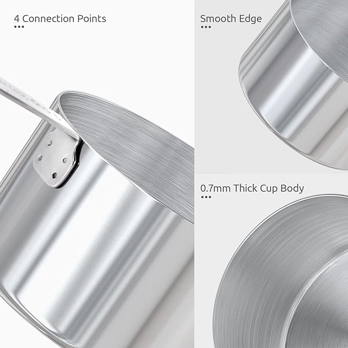 Measuring Cups and Spoons Set: U-Taste 18/8 Stainless Steel 10 Pieces Metal Stacking Kitchen Baking Cooking Food Measure Set 5 Cups 5 Spoons with Strengthened Weld Joints (Teal, Upgraded Version)