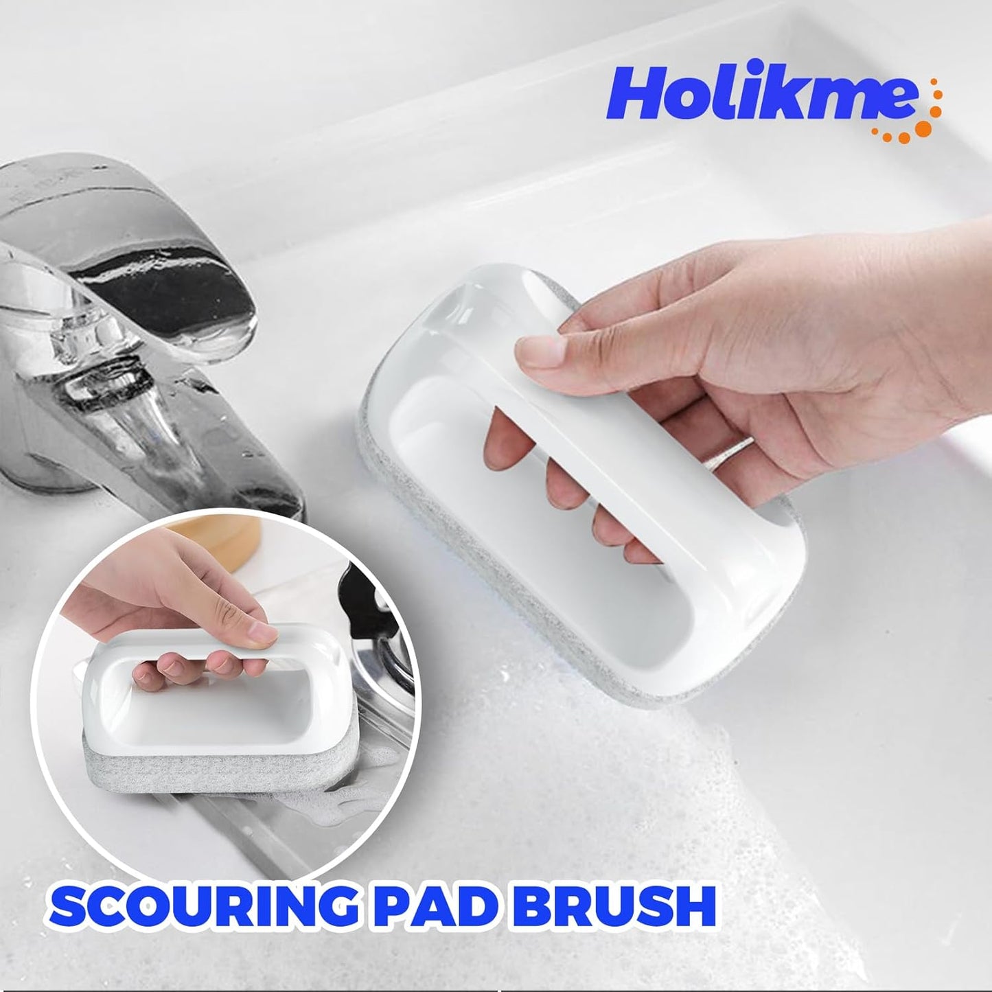 Holikme 6Pack Kitchen Cleaning Brush, Green