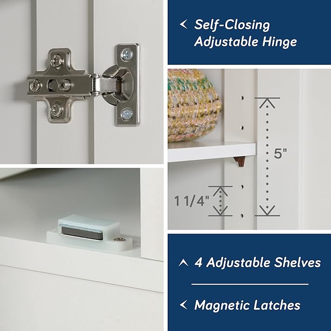 Sauder Select Storage Cabinet/ Pantry cabinets, White finish