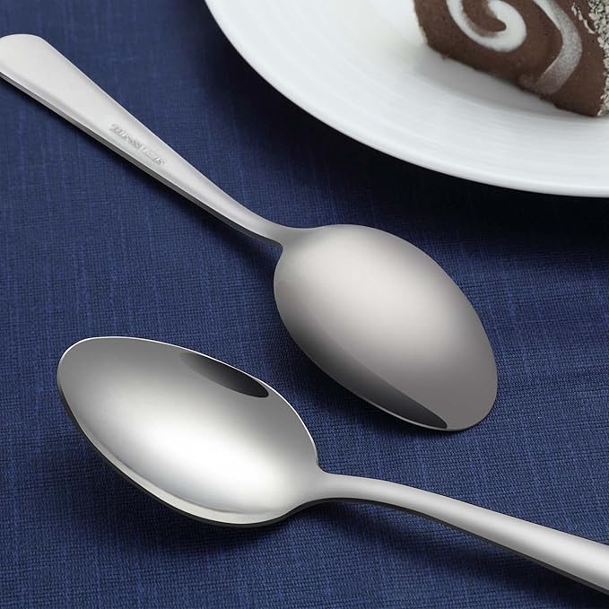 24-Piece Dinner Spoons Set, Funnydin 6.7" Stainless Steel Spoons Silverware, Durable Dessert Spoons, Table Spoon Use for Home, Kitchen and Restaurant - Mirror Polished, Dishwasher Safe