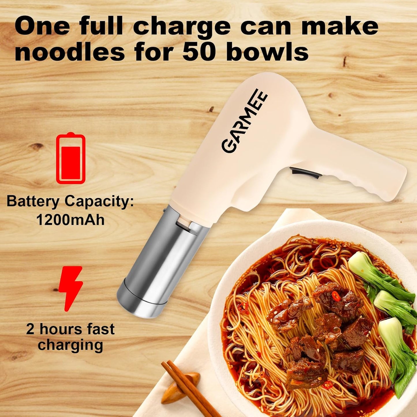 Electric Pasta Maker Machine Noodle Maker - Automatic Spaghetti Maker Pasta Roller Kitchenaid Attachment All-in-One Cordless Homemade Pasta Machine