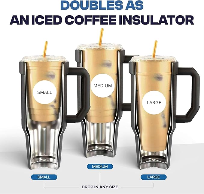 Thicc Buddy - 40 oz Stainless Steel Vacuum Insulated Tumbler with Lid and Straw for Water - Travel Mug Cupholder Friendly - Gifts for Women Men Him Her (Vanilla Ice Cream)