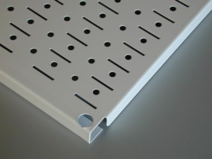 Wall Control Kitchen Pegboard Organizer Pots and Pans Storage Rack Organization Kit with White Pegboard and Blue Accessories