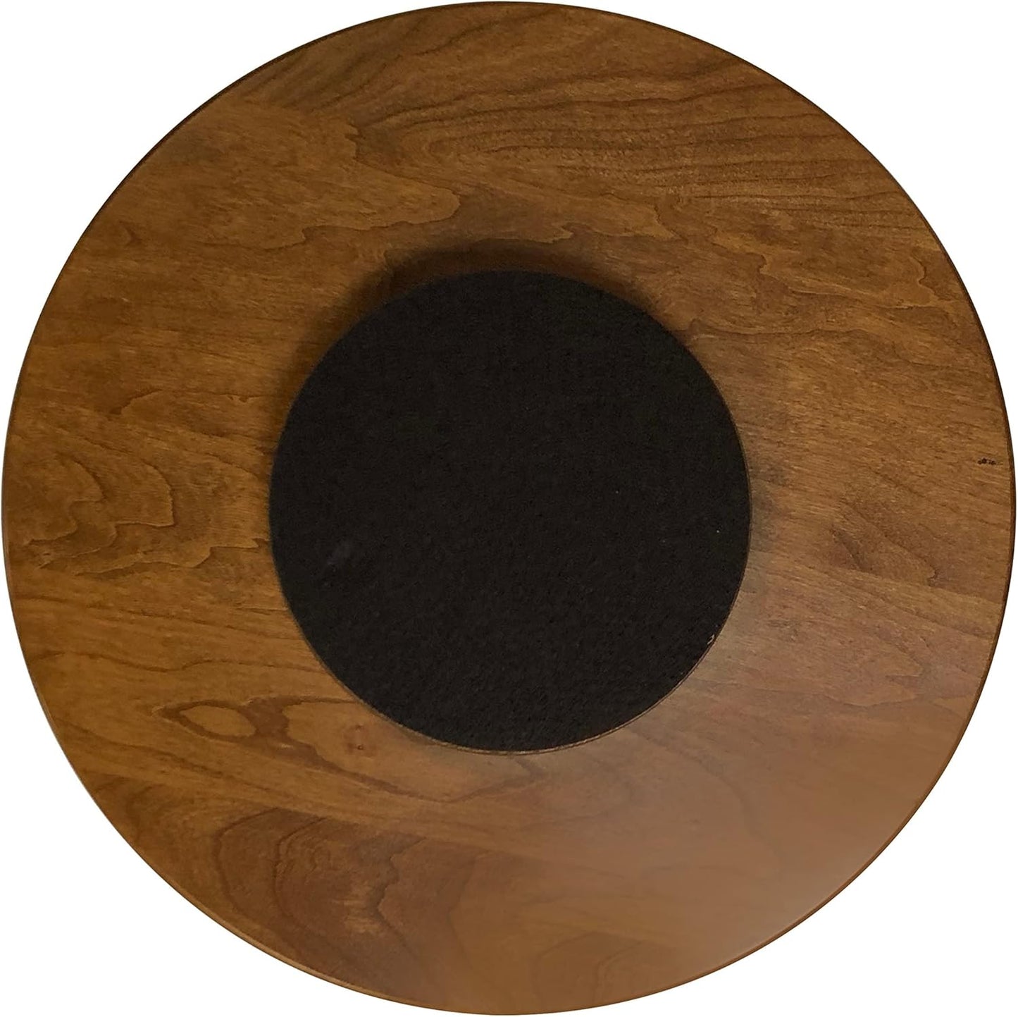 Rustic Red Door Co. Wood Lazy Susan Turntable - Solid Wooden Spinning Kitchen Table Organizer - Scratch Resistant - 360 Degree Smooth Rotation Swivel (18" Diameter, Rustic Cherry Wood, Seely Stain)