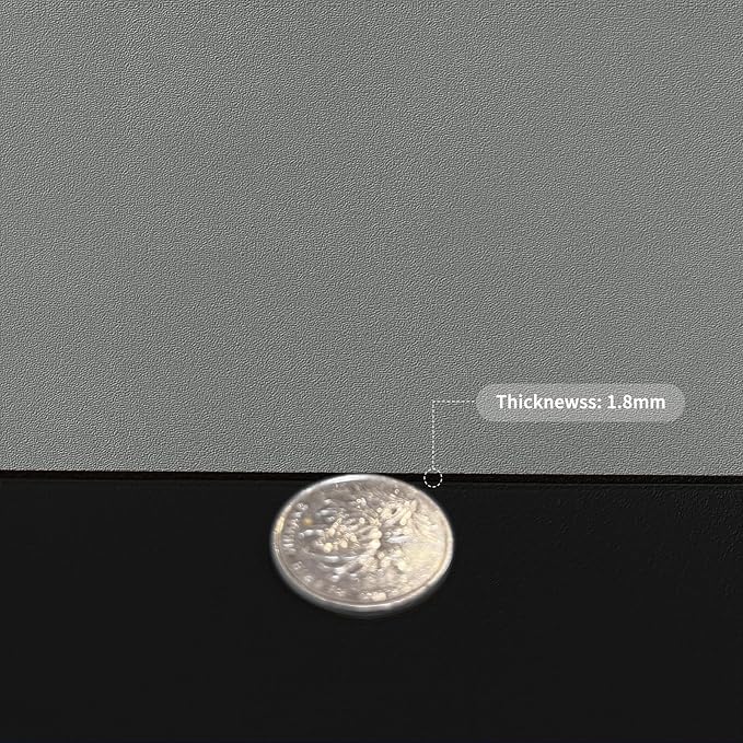 Leather Table Cover,1.8mm Thick,42x60 Inch Table Protector,Table Protector for Dining Room Table,Dining Table Cover,Table Cover Protector,Table Top Cover(Black+Gray,42x60)