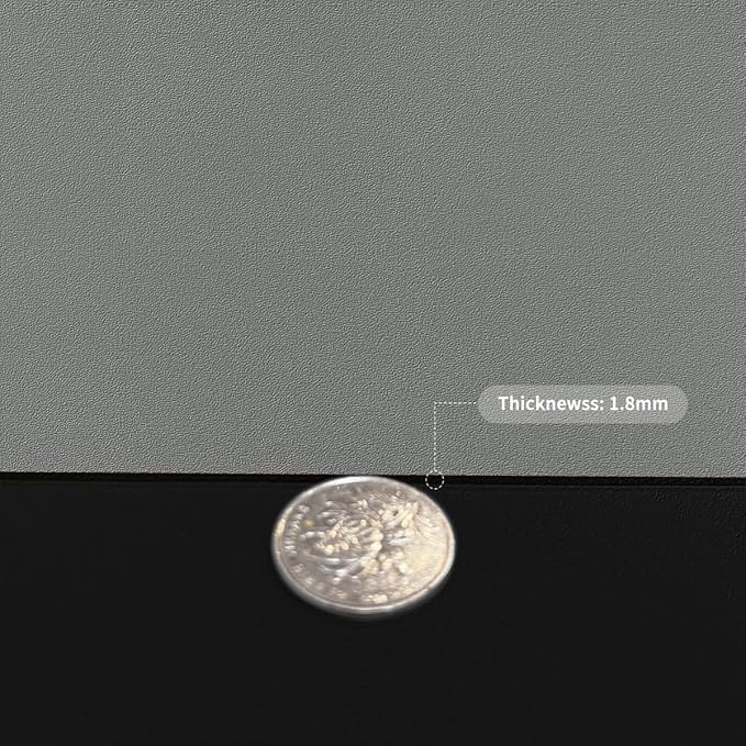 Leather Dresser Cover,1.8mm Thick,14x66 Inch,Dresser Protector Top,Dresser Top Protector,Dresser Cover Top,Dresser Top Cover,Dresser Cover Top for Bedroom.(Black+Gray,14x66)