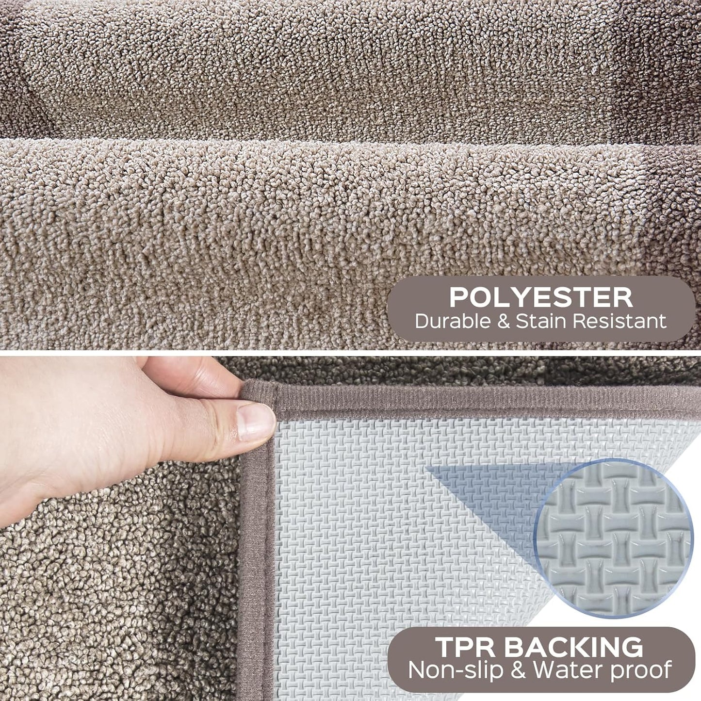 Machine Washable Kitchen Rug 24" x 84", Non Slip Kitchen Mat for Floor, Absorbent Entrance Runner Rug for Bedroom, Hallway, Bathroom, Door (Roll Packing)