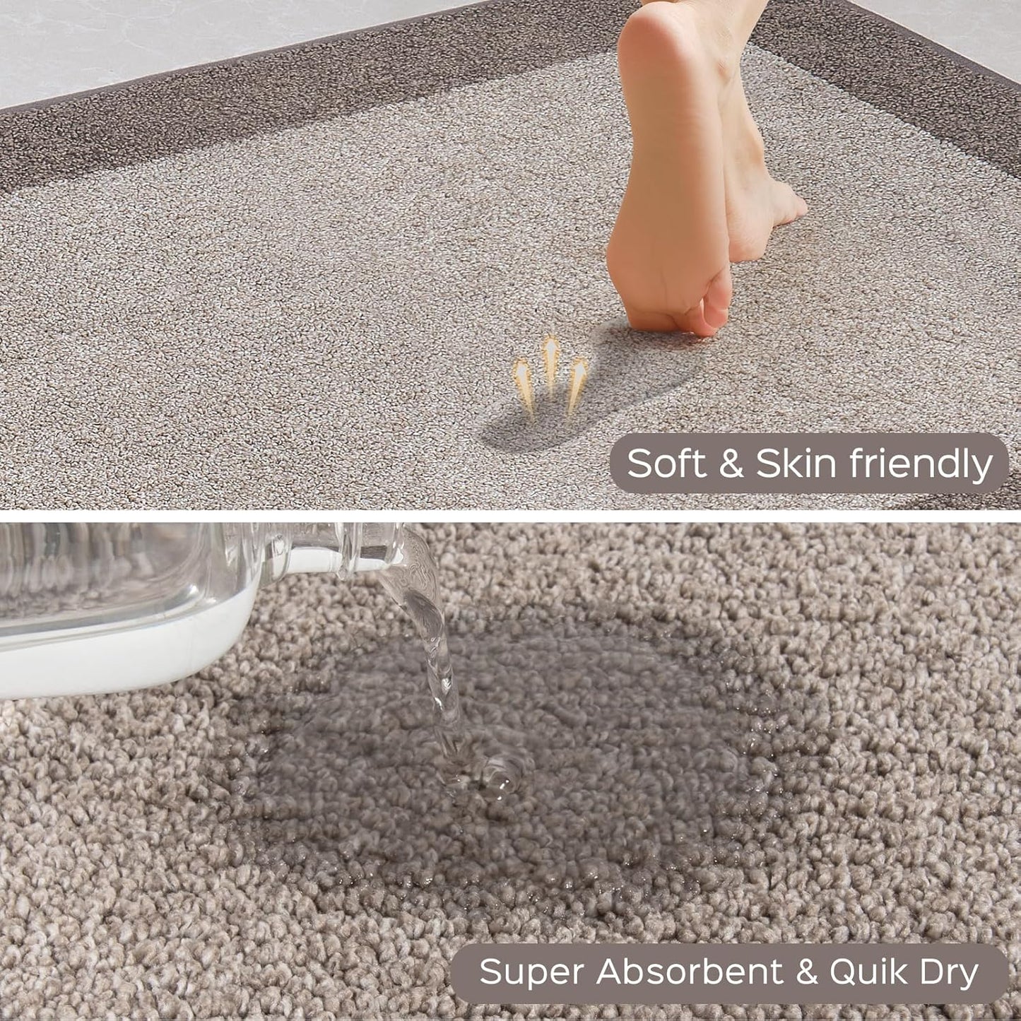 Machine Washable Kitchen Rug 24" x 36", Non Slip Kitchen Mat for Floor, Absorbent Entrance Throw Rug for Bedroom, Hallway, Bathroom, Door